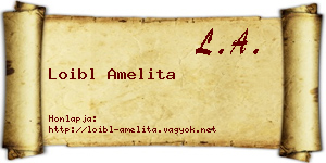 Loibl Amelita névjegykártya